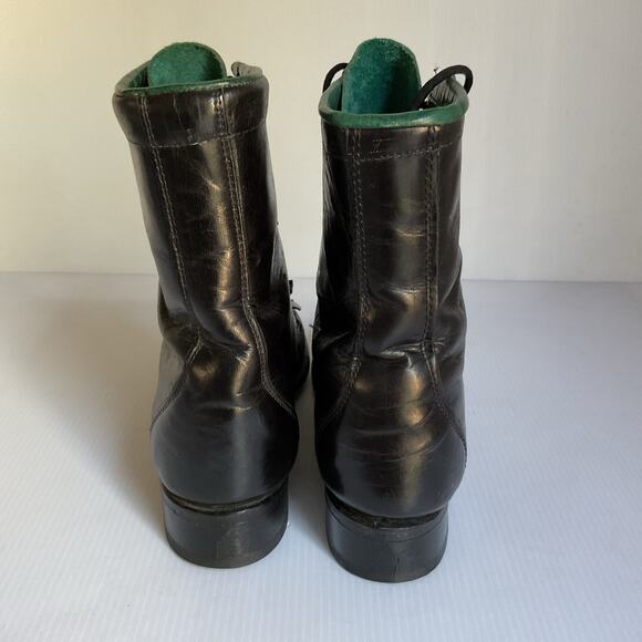 Vintage Laredo Leather Roper Boots • Black & Green • Lace-Up • Women’s 6.5M - Picture 6 of 10